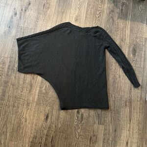 Etcetera Women’s Sweater Small Asymmetric Sleeves Cable Knit Inlay